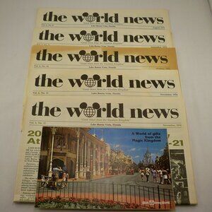 Disney World 5 *Newspapers, Gift booklet Vintage Ephemera